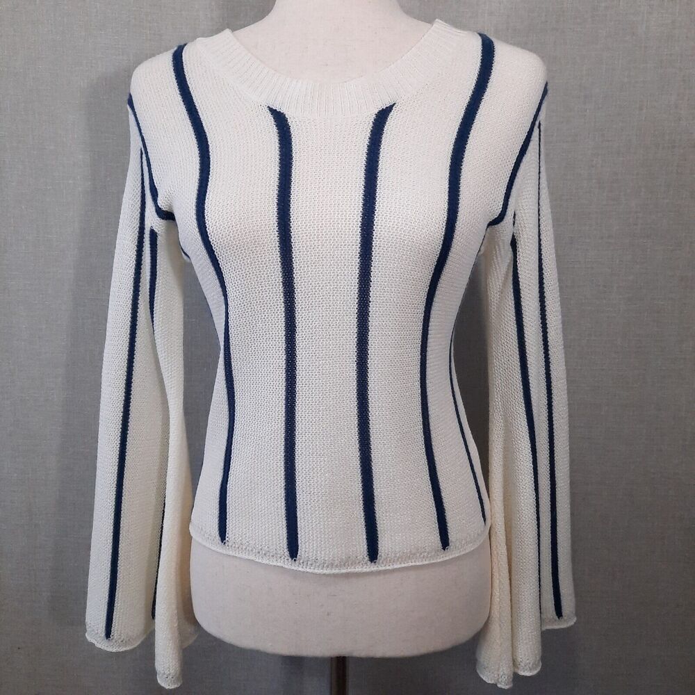 Chelsea & Violet Sweater Size X-Small Knit Boho Hippie Bell Sleeves Striped Y2K